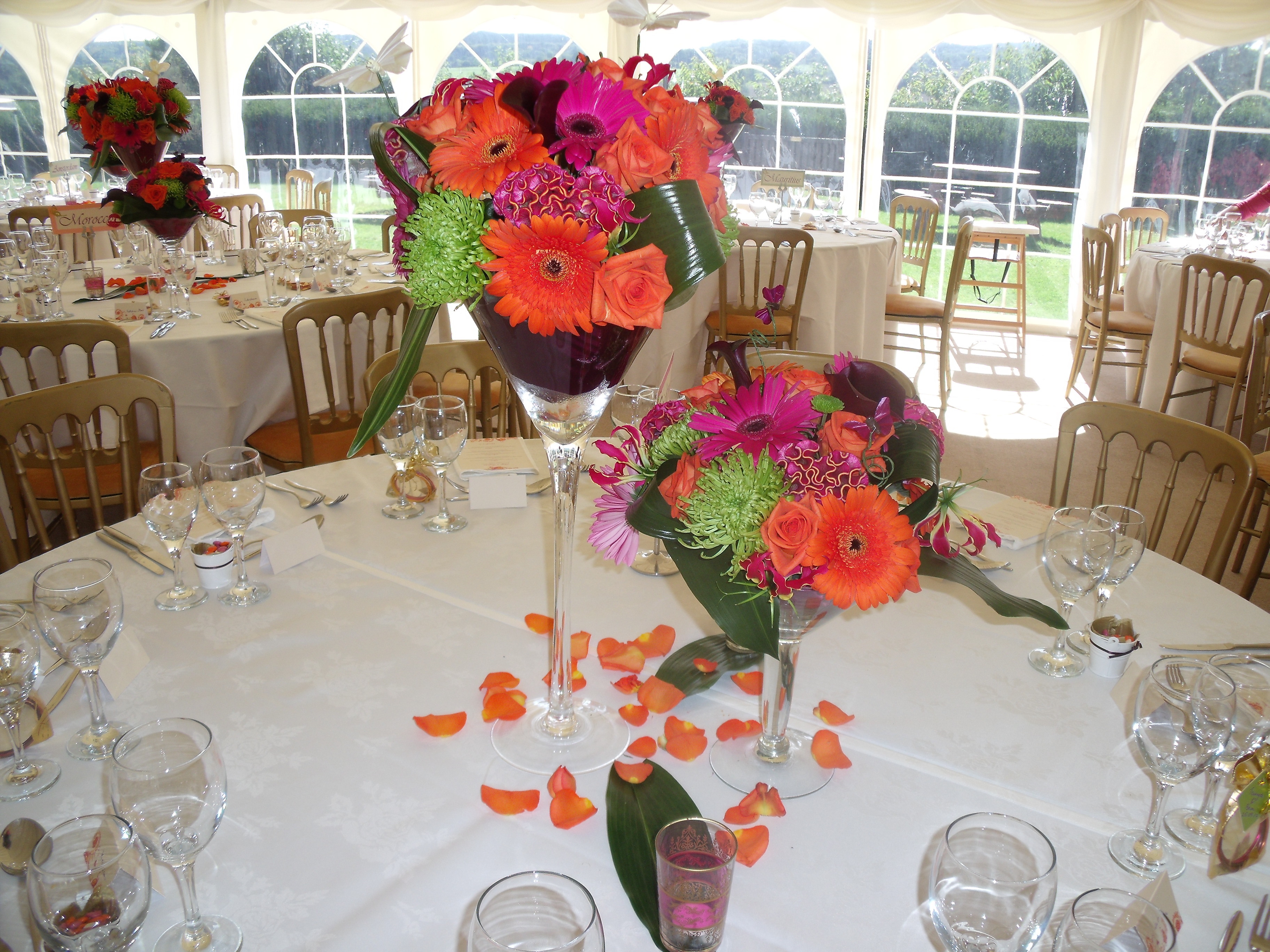 Marquee wedding flower inspiration