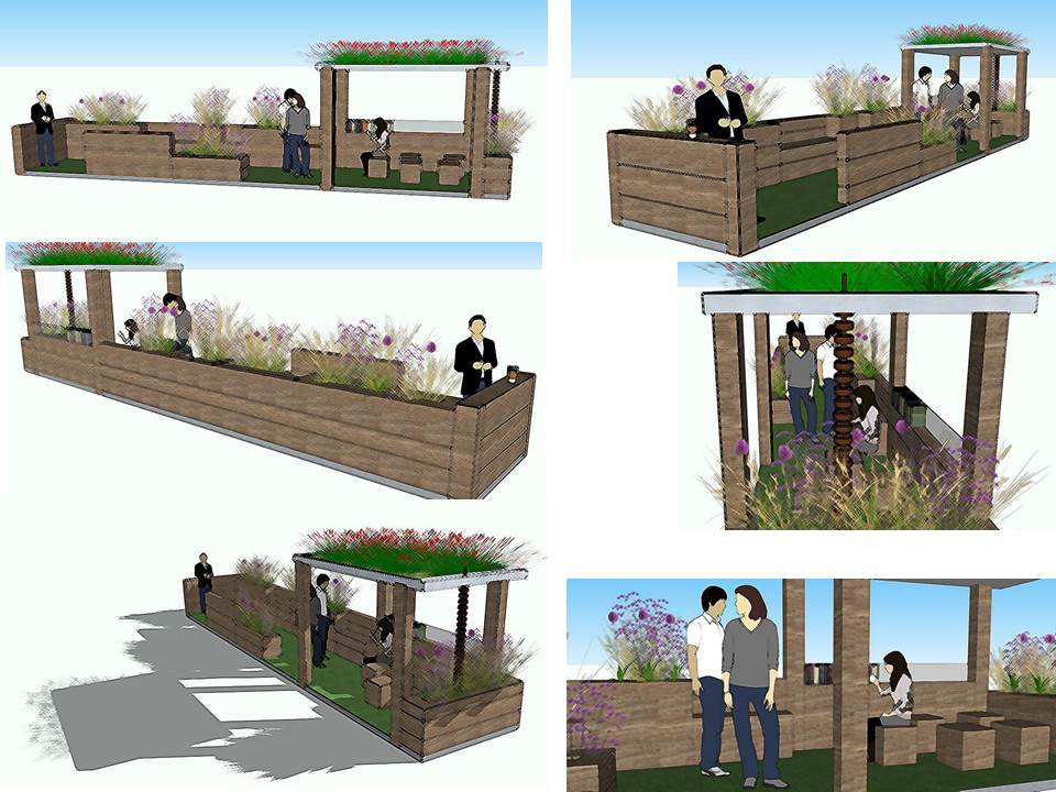 Cindy Kirkland Urban Parklet design