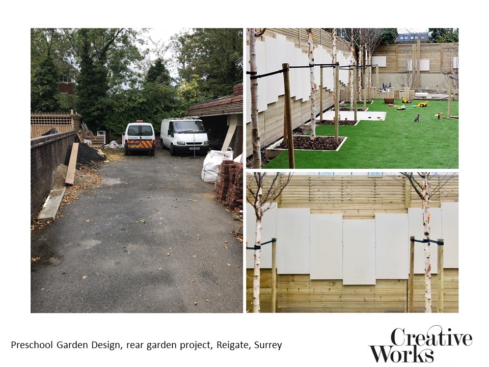 Preschool Garden Design, rear garden project, Reigate, Surrey