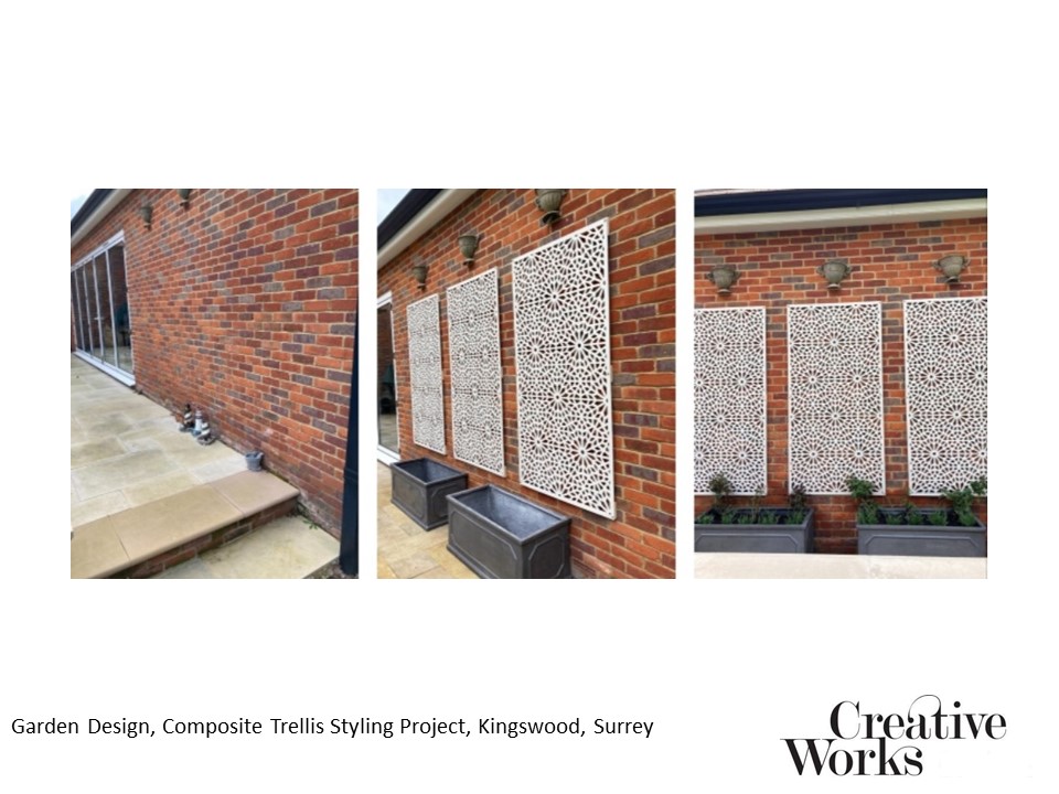 Garden Design, Composite Trellis Styling Project, Kingswood, Surrey