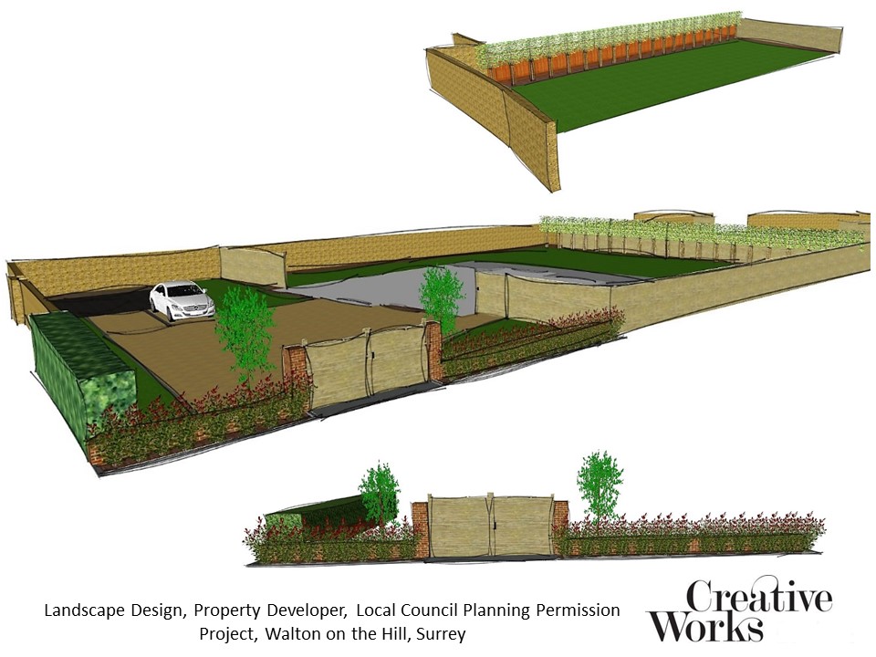 Landscape Design, Property Developer, Local Council Planning Permission Project, Walton on the Hill, Surrey